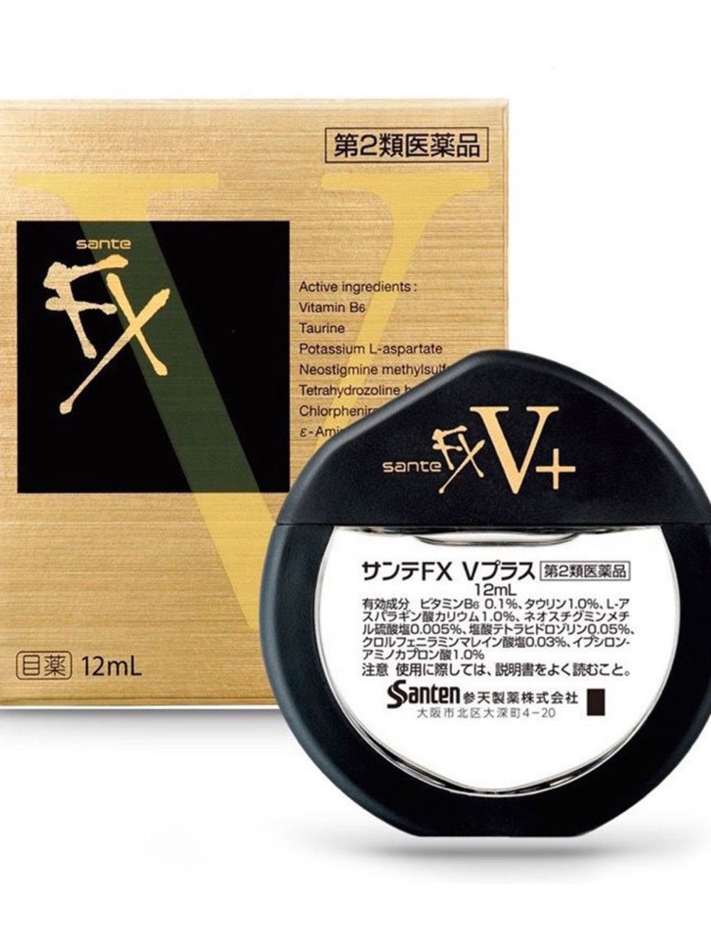 SANTEN FX Neo V-Plus Eyedrop 12ml – Made in Japan